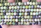 CAU478 15.5 inches 6mm round matte Australia chrysoprase beads