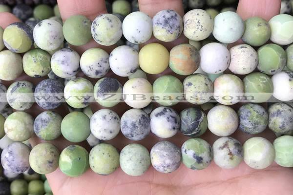 CAU480 15.5 inches 10mm round matte Australia chrysoprase beads