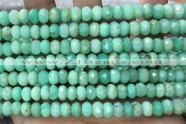 CAU488 15.5 inches 5*8mm faceted rondelle Australia chrysoprase beads