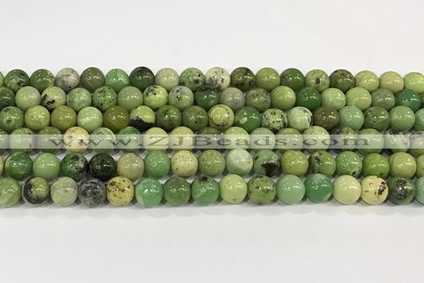 CAU536 15.5 inches 8mm round Australia chrysoprase gemstone beads