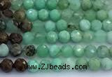 CAU568 15 inches 4mm faceted round Australia chrysoprase beads