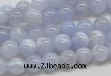 CBC02 15.5 inches 8mm round blue chalcedony beads wholesale