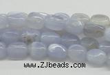 CBC05 15.5 inches 7*10mm nugget blue chalcedony beads wholesale