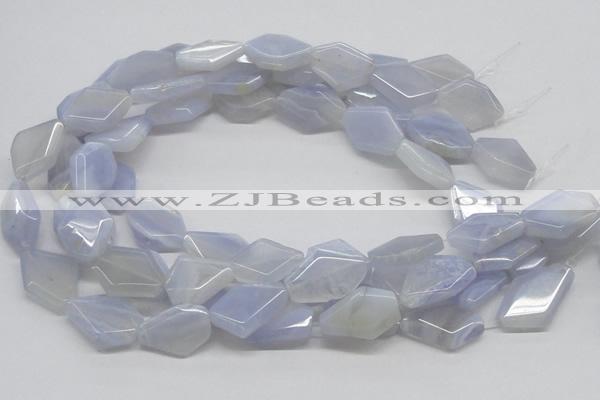 CBC14 15.5 inches 18*25mm freeform blue chalcedony beads wholesale