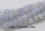 CBC16 15.5 inches 4mm round blue chalcedony beads wholesale