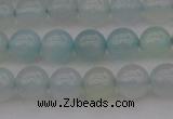 CBC202 15.5 inches 8mm round ocean blue chalcedony beads