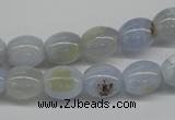 CBC24 15.5 inches 10*12mm rice blue chalcedony beads wholesale