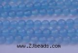 CBC250 15.5 inches 4mm A grade round ocean blue chalcedony beads