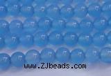 CBC251 15.5 inches 6mm A grade round ocean blue chalcedony beads