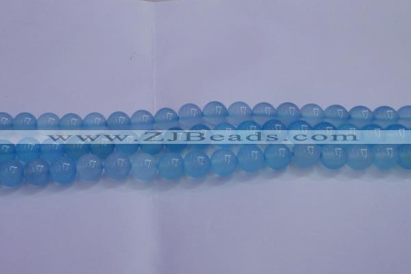 CBC253 15.5 inches 10mm A grade round ocean blue chalcedony beads