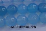 CBC264 15.5 inches 12mm AA grade round ocean blue chalcedony beads