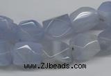 CBC29 15.5 inches 10*14mm – 12*16mm nuggets blue chalcedony beads