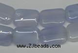 CBC40 15.5 inches 13*18mm rectangle blue chalcedony beads wholesale