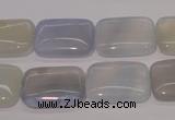 CBC41 15.5 inches 15*20mm rectangle blue chalcedony beads wholesale