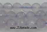 CBC436 15.5 inches 8mm faceted round purple chalcedony beads