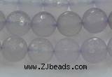 CBC437 15.5 inches 10mm faceted round purple chalcedony beads