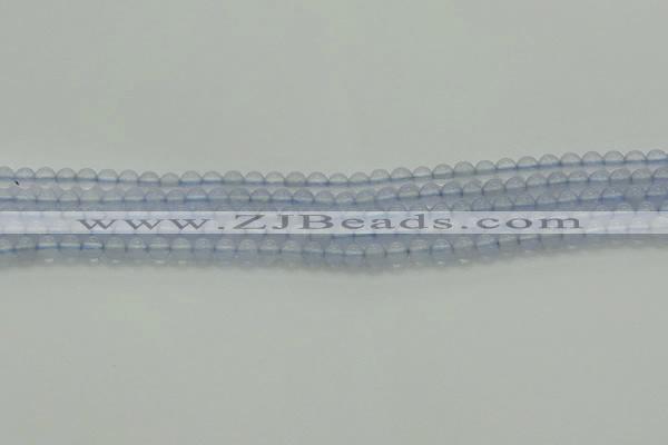 CBC450 15.5 inches 4mm round blue chalcedony beads wholesale