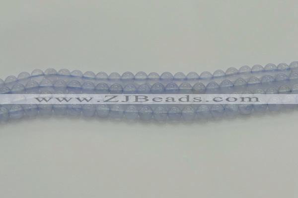 CBC451 15.5 inches 6mm round blue chalcedony beads wholesale