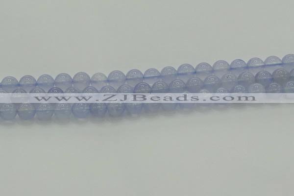 CBC452 15.5 inches 8mm round blue chalcedony beads wholesale