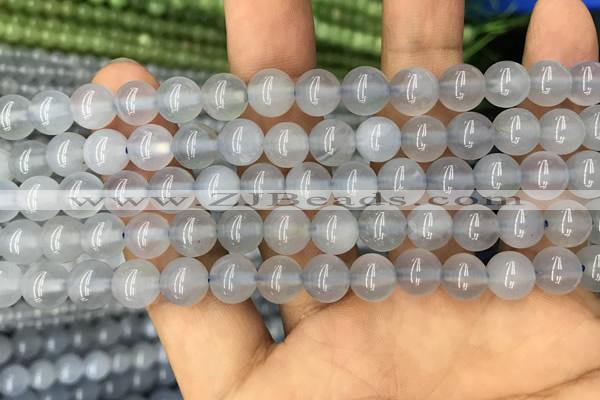 CBC732 15.5 inches 8mm round blue chalcedony beads wholesale