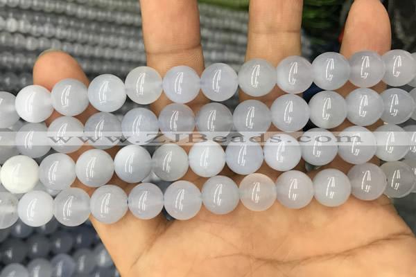 CBC733 15.5 inches 10mm round blue chalcedony beads wholesale