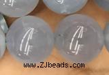 CBC736 15.5 inches 16mm round blue chalcedony beads wholesale