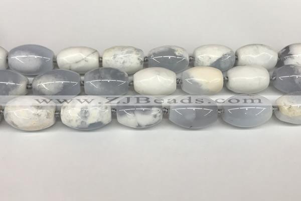 CBC781 15.5 inches 18*25mm rice blue chalcedony beads