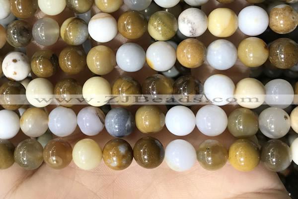 CBC804 15.5 inches 12mm round natural polka dot chalcedony beads