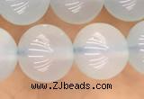 CBC813 15.5 inches 10mm round blue chalcedony gemstone beads