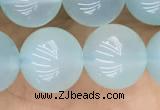 CBC814 15.5 inches 10mm round blue chalcedony gemstone beads