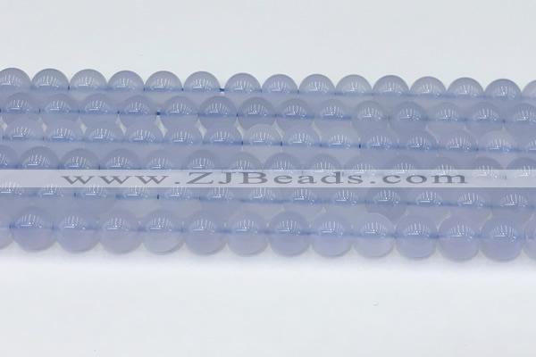 CBC817 15.5 inches 8mm round blue chalcedony gemstone beads