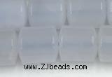 CBC822 15.5 inches 10*11mm tube blue chalcedony gemstone beads