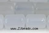 CBC829 15.5 inches 10*14mm tube blue chalcedony gemstone beads