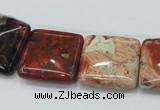 CBD08 15.5 inches 20*20mm square brecciated jasper gemstone beads