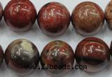 CBD24 15.5 inches 17mm round brecciated jasper gemstone beads