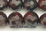 CBD393 15 inches 12mm faceted round brecciated jasper beads