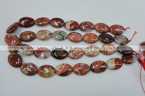 CBD42 15.5 inches 18*25mm oval brecciated jasper gemstone beads