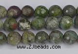 CBG101 15.5 inches 6mm faceted round bronze green gemstone beads