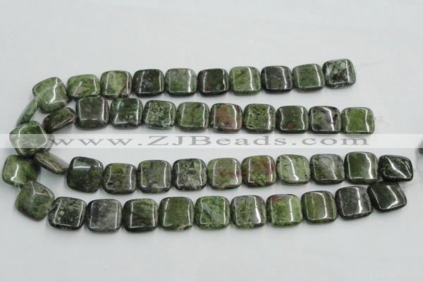 CBG17 15.5 inches 18*18mm square bronze green gemstone beads wholesale