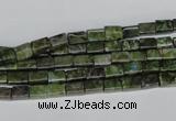 CBG76 15.5 inches 4*6mm cuboid bronze green gemstone beads