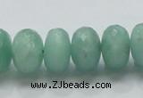 CBJ04 15.5 inches 10*16mm faceted rondelle jade beads wholesale
