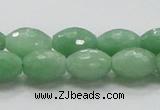 CBJ15 15.5 inches 10*15mm faceted rice jade beads wholesale
