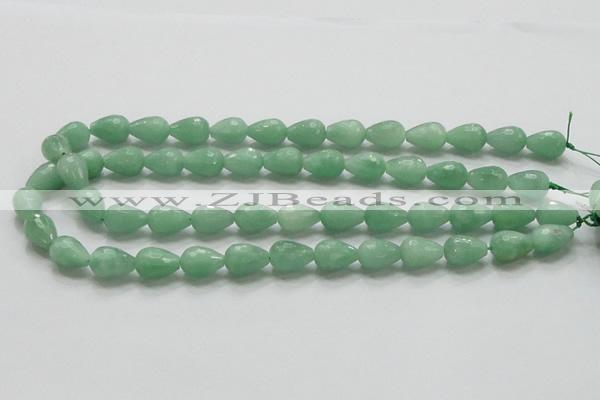 CBJ21 15.5 inches 10*14mm faceted teardrop jade beads wholesale