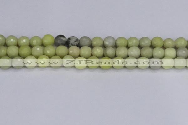 CBJ213 15.5 inches 10mm faceted round Australia butter jade beads