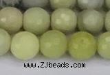 CBJ214 15.5 inches 12mm faceted round Australia butter jade beads