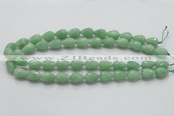 CBJ22 15.5 inches 12*16mm faceted teardrop jade beads wholesale