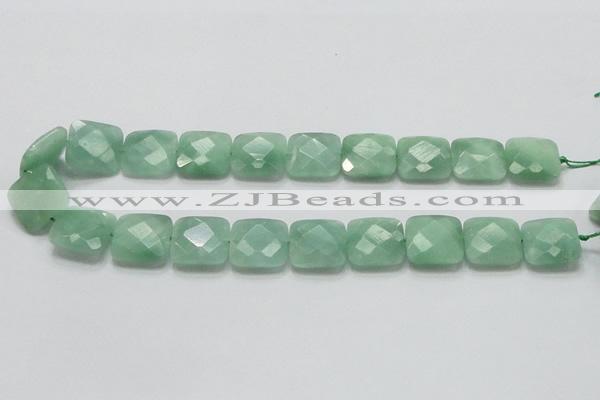 CBJ34 15.5 inches 20*20mm faceted square jade beads wholesale