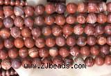 CBJ391 15.5 inches 8mm round brecciated jasper beads wholesale