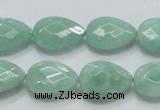 CBJ41 15.5 inches 13*18mm faceted teardrop jade beads wholesale