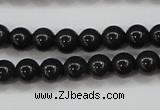 CBJ552 15.5 inches 6mm round Russian black jade beads wholesale